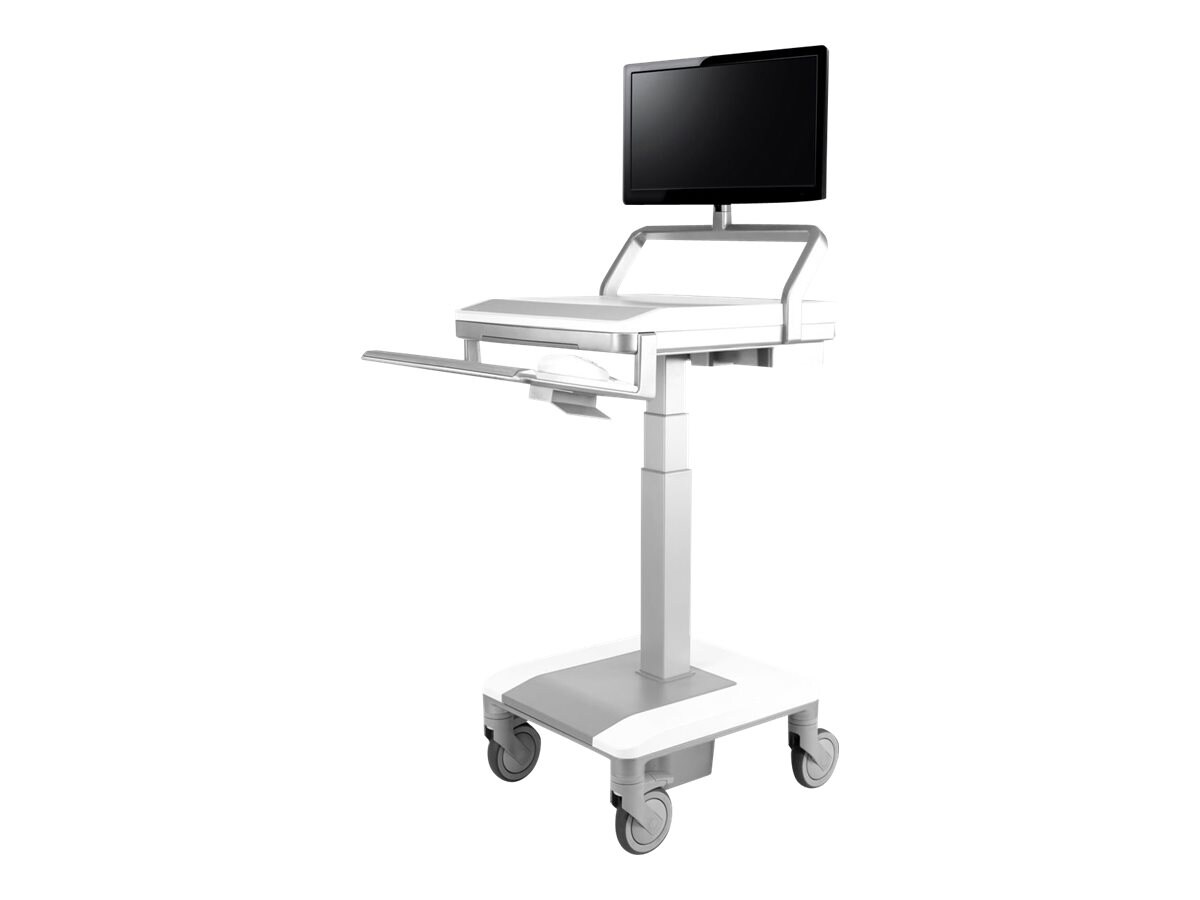 Humanscale TouchPoint T7 Non-Powered 175N Cylinder PC Gantry and PC Surface cart - for LCD display / keyboard / mouse /