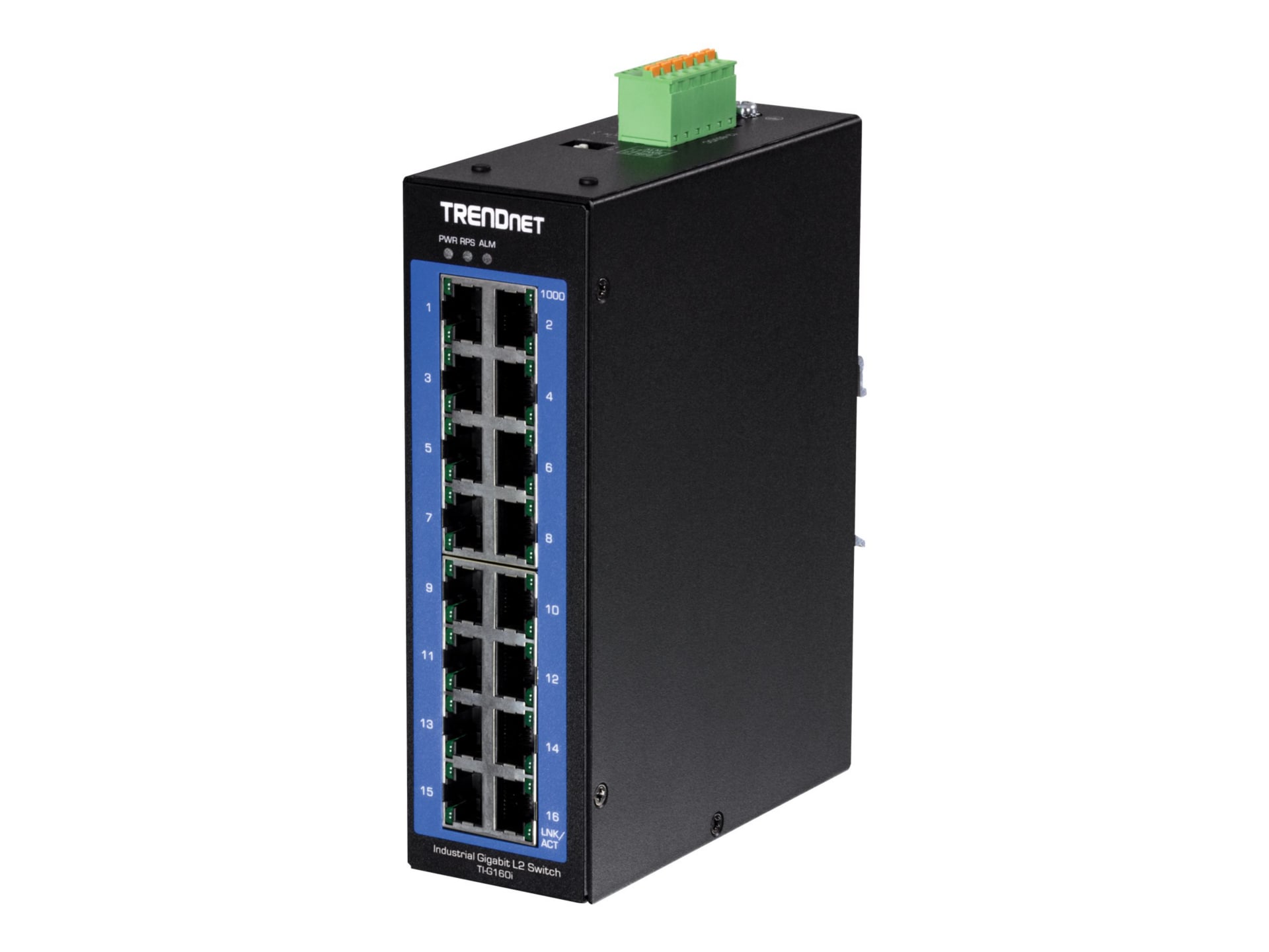TRENDnet 16-Port Industrial Gigabit L2 Managed DIN-Rail Switch, Layer 2 Swi