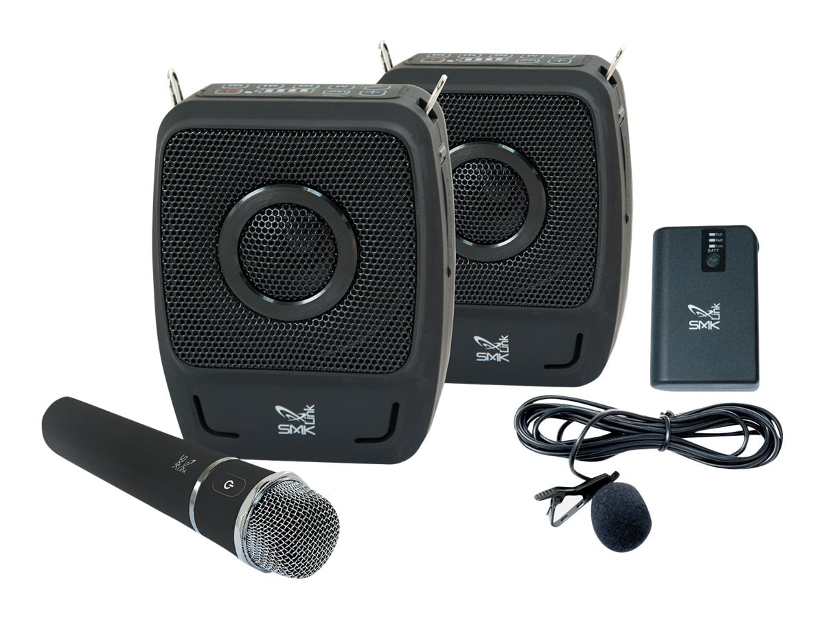 SMK-Link GoSpeak! Duet Wireless Portable PA System with Wireless Microphones (VP3450) - speakers - for PA system -