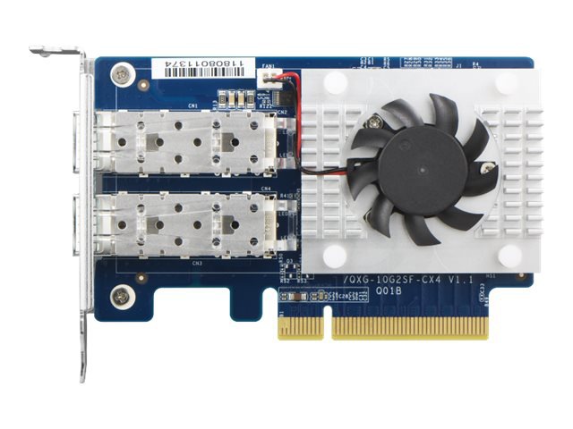 QNAP QXG-10G2SF-CX4 - network adapter - PCIe 3.0 x8 - 10 Gigabit SFP+ x 2