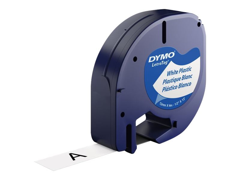 DYMO LetraTAG - label tape - 1 cassette(s) - Roll (1,2 cm x 4 m) - 91331 -  Binders & Laminators - CDW.ca