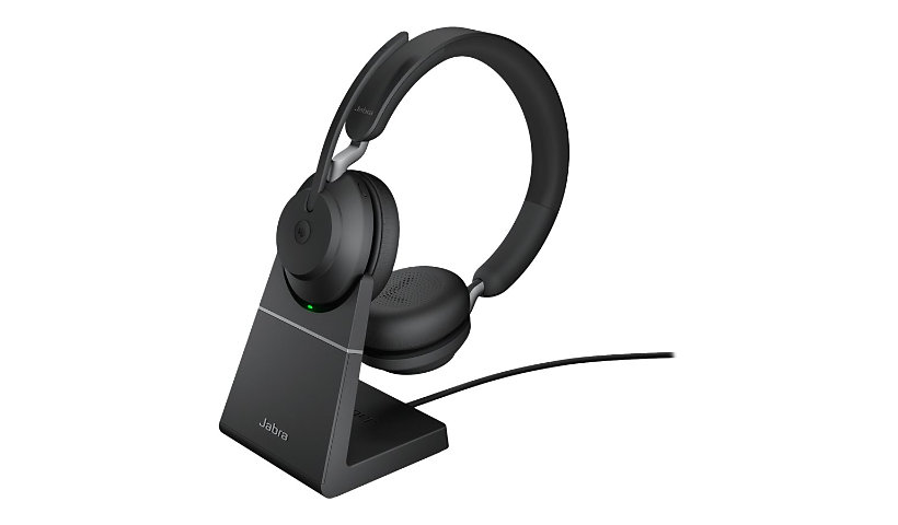 Jabra Evolve2 65 MS Stereo - headset - with charging stand