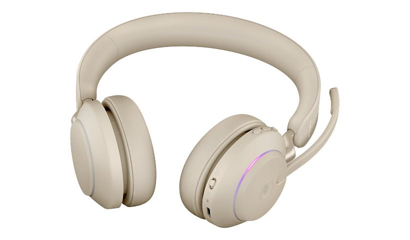 Jabra Evolve2 65 MS Stereo - micro-casque - avec support de chargement