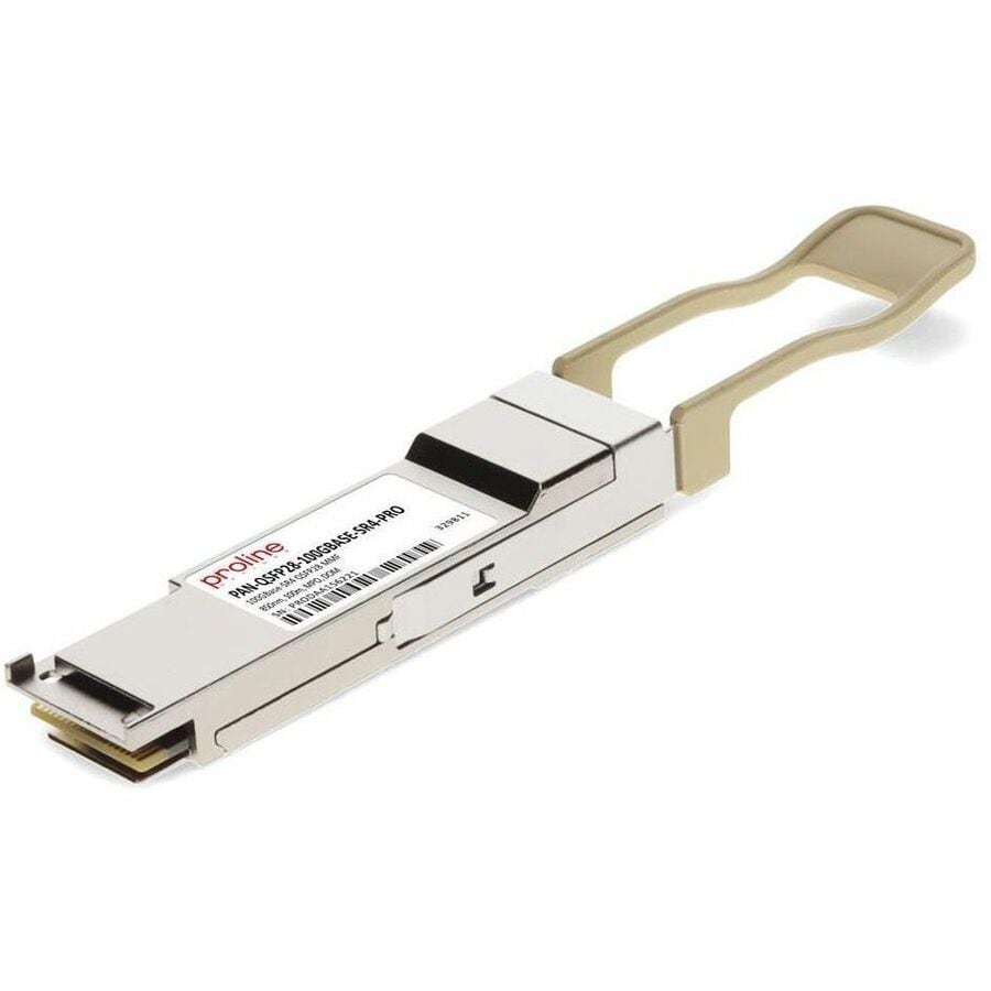 Proline Palo Alto Networks® PAN-QSFP28-100GBASE-SR4 Compatible TAA 100GBase-SR4 QSFP28 Transceiver (MMF, 850nm, 100m,