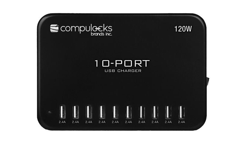 Compulocks 10-Port USB Charging Hub power adapter - 10 x 4 pin USB Type A -