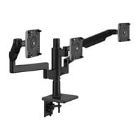 Humanscale M/FLEX M2.1 - mounting kit - for 3 LCD displays - black with bla