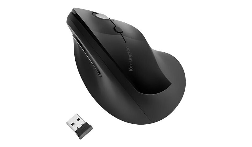 Kensington Pro Fit Ergo Vertical Wireless Mouse - vertical mouse - 2.4 GHz - black