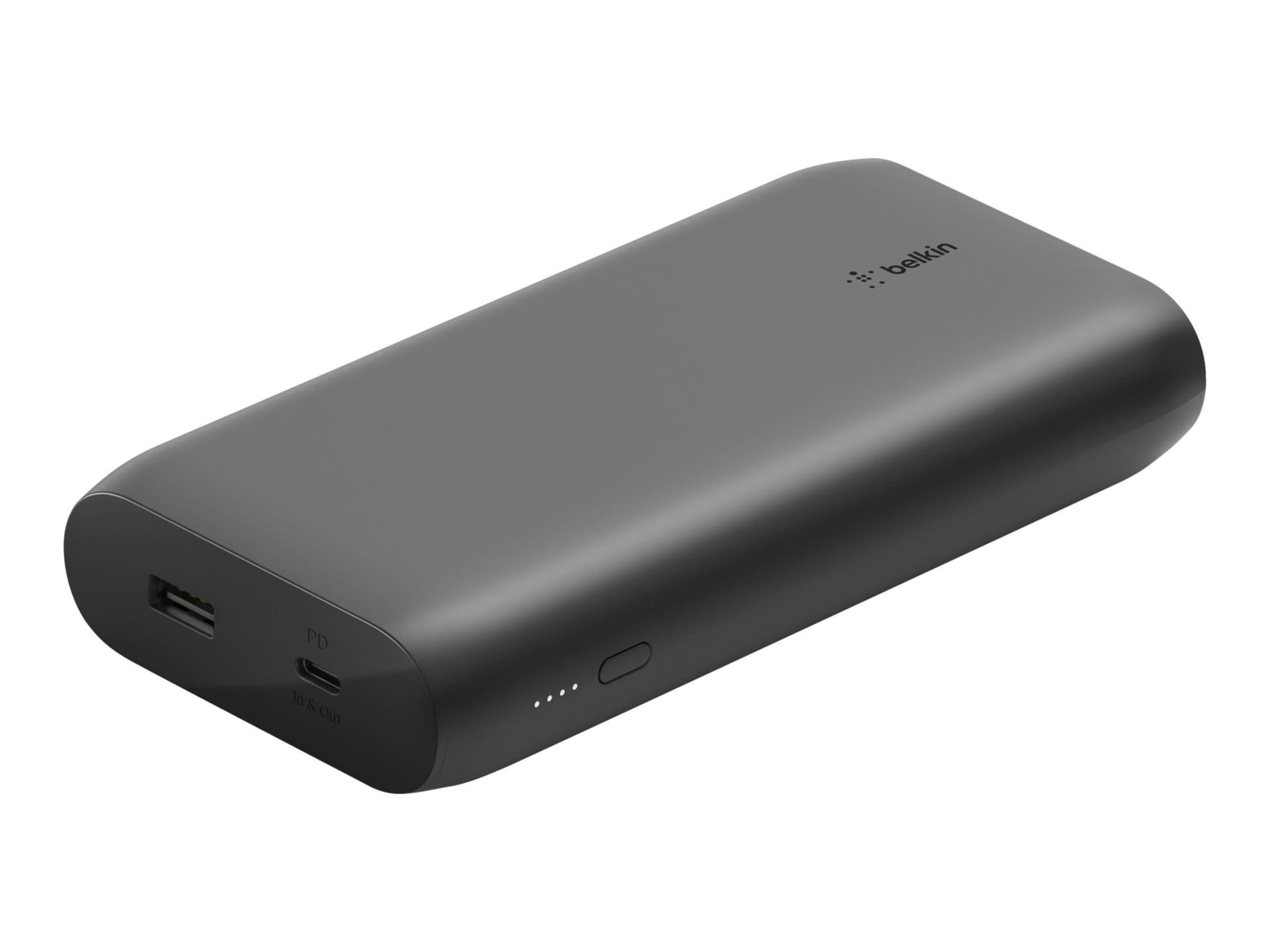 Belkin 15W 3-port USB Power Bank - 20K mAh - 2xUSB-A - 1xUSB-C - Portable Charger - with USB-A to USB-C Cable - Black