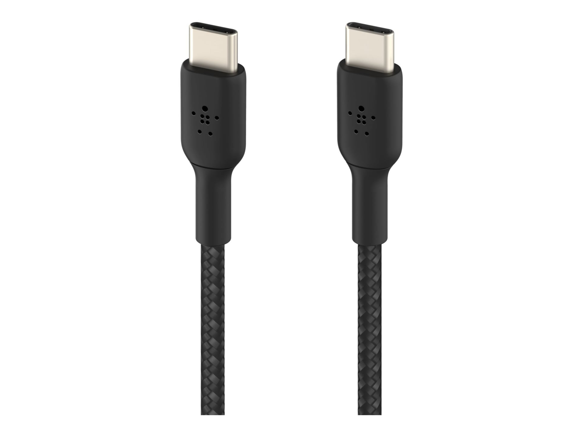 Belkin 60W USB-C to USB-C Cable - 480 Mbps - Nylon, Braided - M/M - 3.3ft/1m - Black