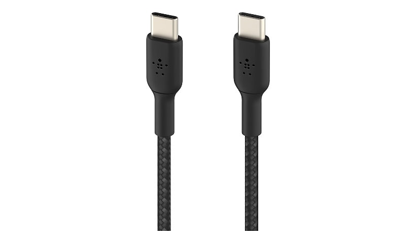 Belkin 3' USB-C to USB-C Braided Cable - 3ft/1M - Black