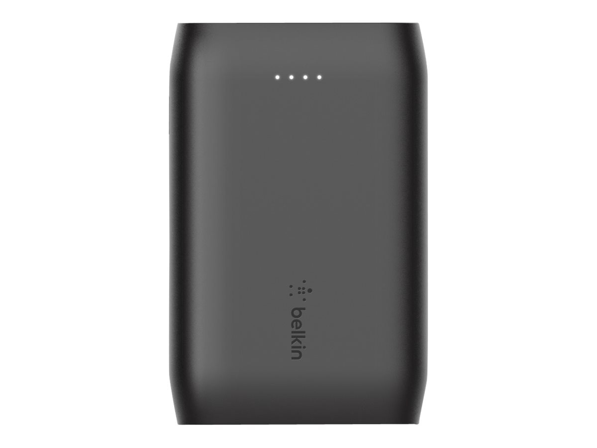Belkin Portable Power Bank Charger 10K w/ USB-C + Dual USB Ports - Black