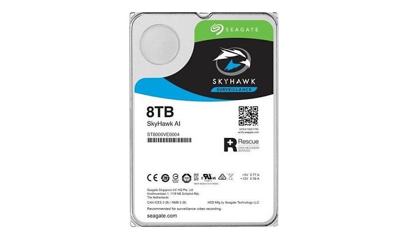 Seagate SkyHawk AI ST8000VE000 - hard drive - 8 TB - SATA 6Gb/s
