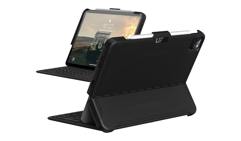 UAG Rugged Case for iPad Pro 12.9 (4th Gen, 2020) - Scout Black - back cover for tablet