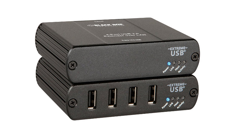 Black Box Emerald PE USB 2.0 Switchable Extender - Local Extender (LEX) and Remote Extender (REX) modules - USB extender