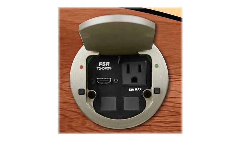 FSR T3-DV2S - socket-outlet - 1 power socket, 1 audio / video socket - blac