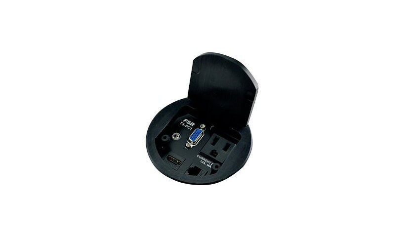 FSR T3-PC1D - socket-outlet - 1 power socket, 1 audio socket, 1 audio / vid