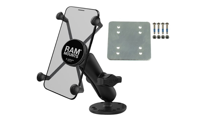 RAM X-Grip Phone Mount with Drill-Down Base &amp; Backer Plate - holder for cellular phone