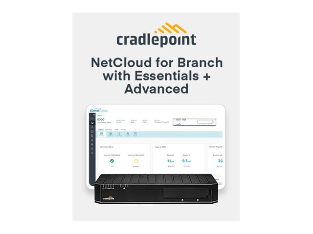 Cradlepoint NetCloud Enterprise Branch Essentials + Advanced Package - subscription license (3 years) + 24x7 Support - 1