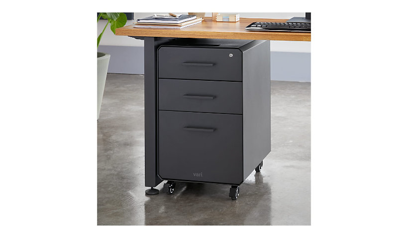 VARI - vertical filing cabinet - 3 drawers - slate