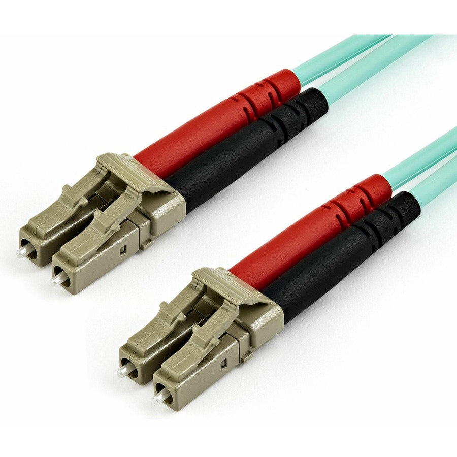 StarTech.com 10m (30ft) LC/UPC to LC/UPC OM4 Multimode Fiber Optic Cable, 50/125 µm, 100G, LSZH Fiber Jumper Cord