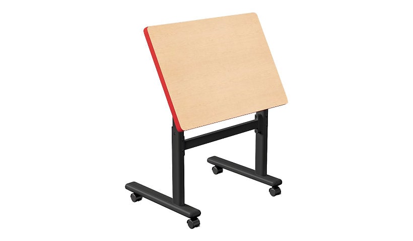 MooreCo Height Adjustable Rectangle Flipper Desk
