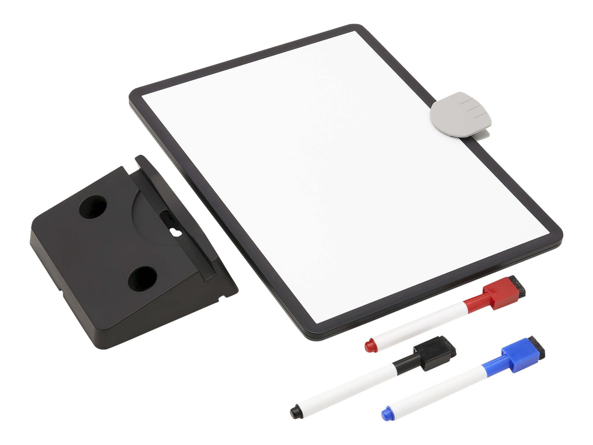 Tripp Lite Magnetic Dry-Erase Whiteboard with Stand, 3 Markers Black Frame