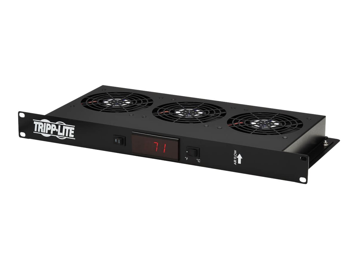 Eaton Tripp Lite Series 1U Blanking Panel with Temperature Sensor and High-Performance Fans - fan tray blank panel - 1U
