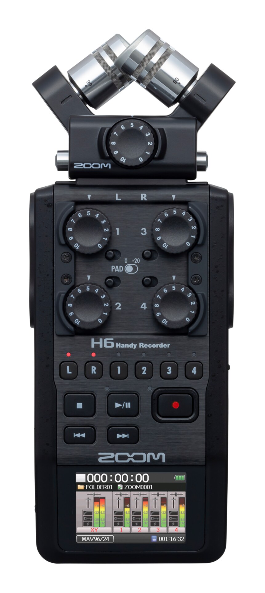 Zoom H6 6-Track Portable Recorder - Black