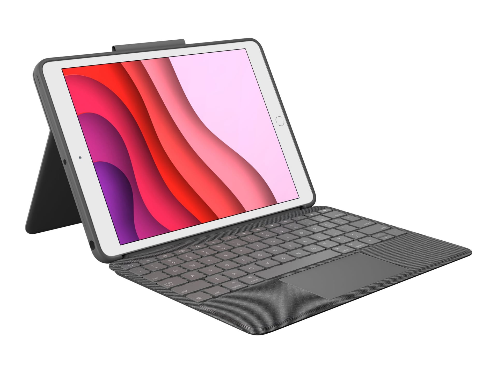 Logitech Combo Touch Keyboard Case for iPad (7th, 8th and 9th gen) - keyboard and folio case - with trackpad - graphite