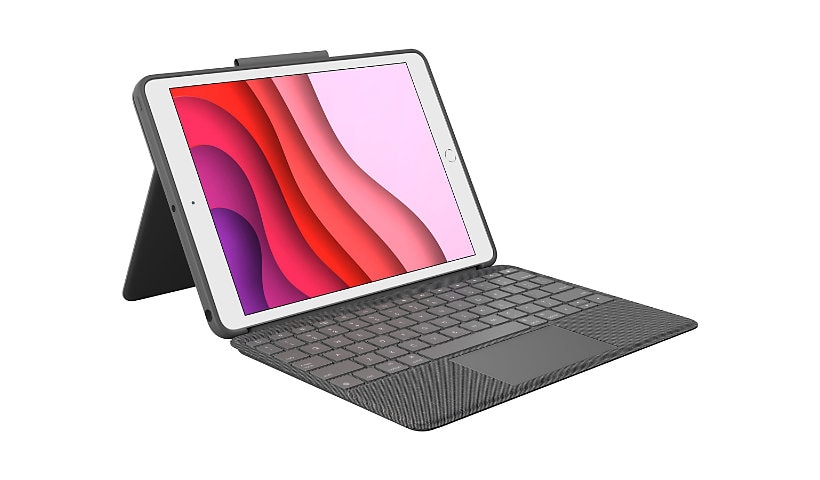 Logitech Combo Touch Keyboard Case for iPad (7th, 8th and 9th gen) - keyboard and folio case - with trackpad - graphite