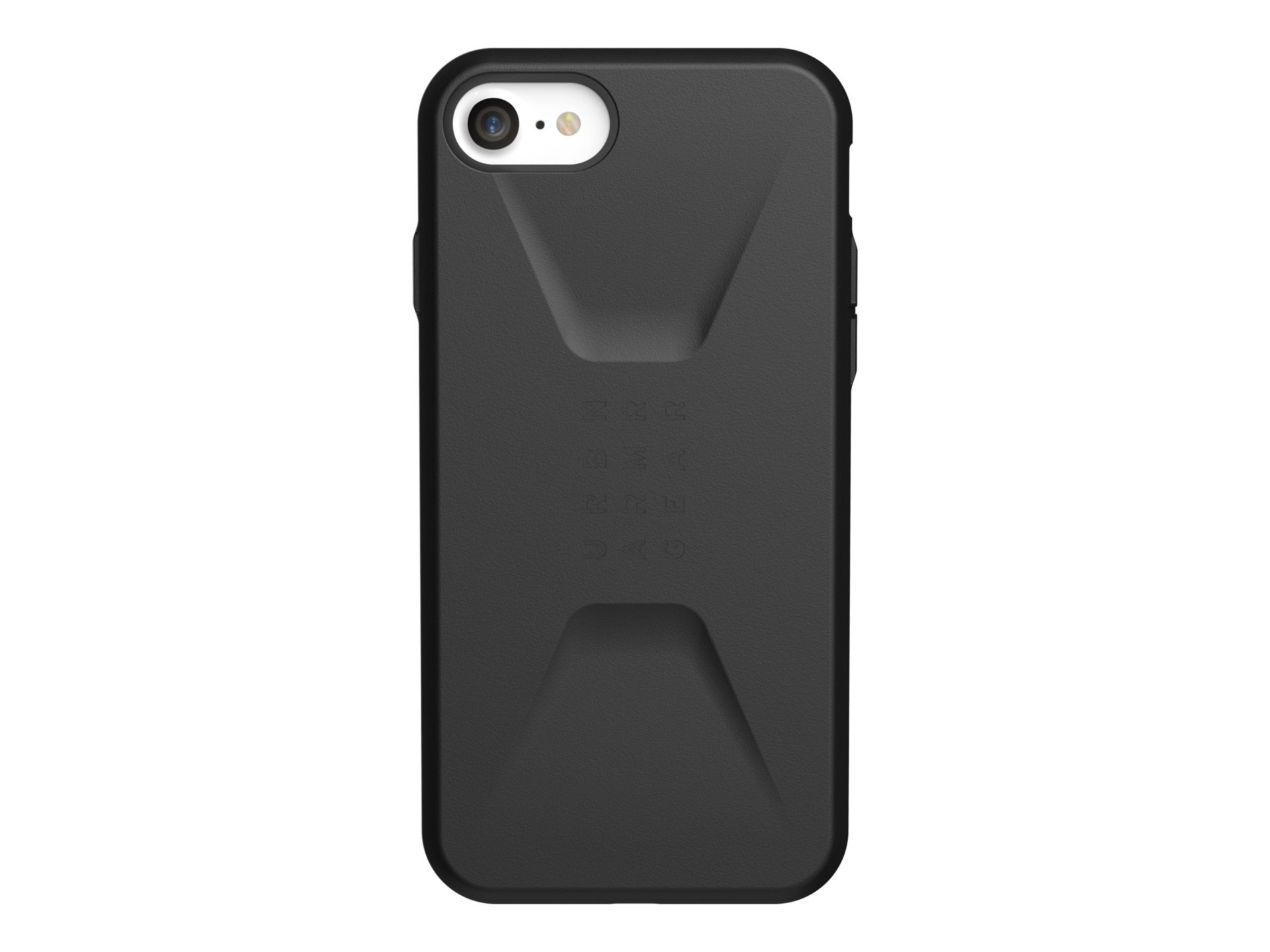 UAG Rugged for Case for Apple iPhone SE (2020) - Civilian Black - back cove