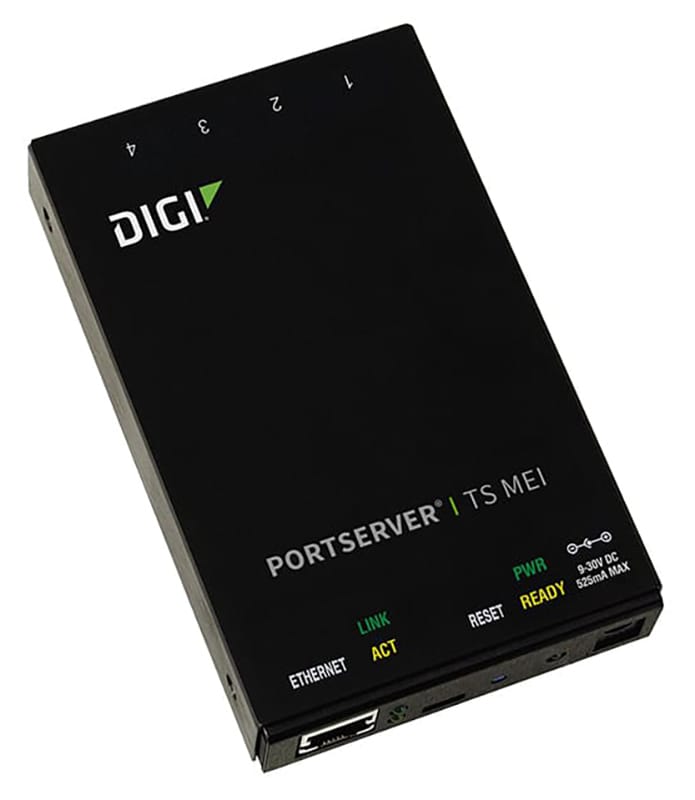 Serveur de dispositif Digi PortServer TS à 4 ports, RJ45, MEI RS232/422/485