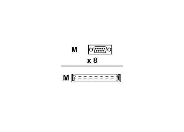 DIGI 8PT DB9M DTE FAN-OUT-CABLE XP