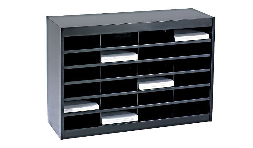 Safco E-Z Stor Literature Organizer - sorter - 5 shelves - black