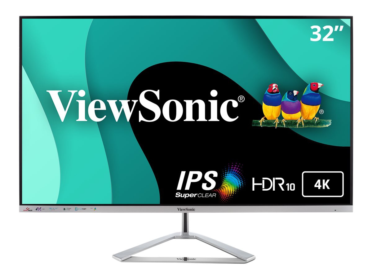 ViewSonic VX3276-4K-MHD - 4K UHD Monitor with Ultra-Thin Bezels, HDR10 HDMI