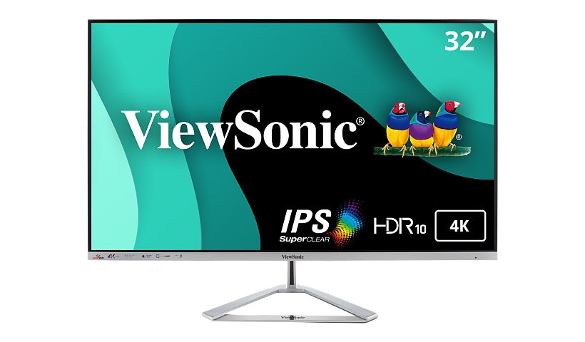 ViewSonic Entertainment VX3276-4K-mhd 32" Class 4K UHD LED Monitor - 16:9 - Silver