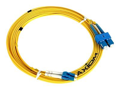 Axiom LC-ST Singlemode Duplex OS2 9/125 Fiber Optic Cable - 3m - Yellow - n