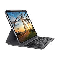 Logitech Slim Folio Pro for iPad Pro 11-inch (1st, 2nd, 3rd and 4th gen) - keyboard and folio case - graphite