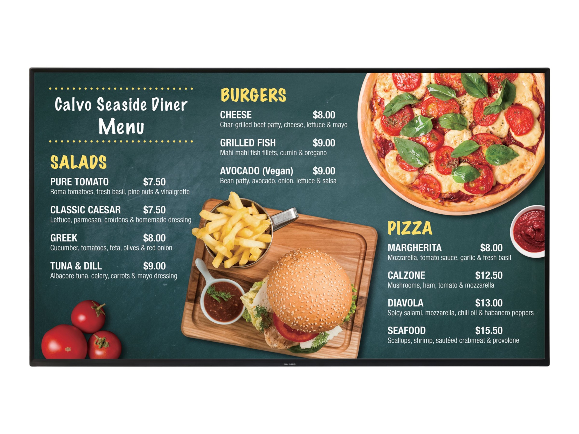 Sharp 4T-B60CJ1U 4T-B Series - 60" Class (60.1" viewable) LED-backlit LCD display - 4K - for digital signage