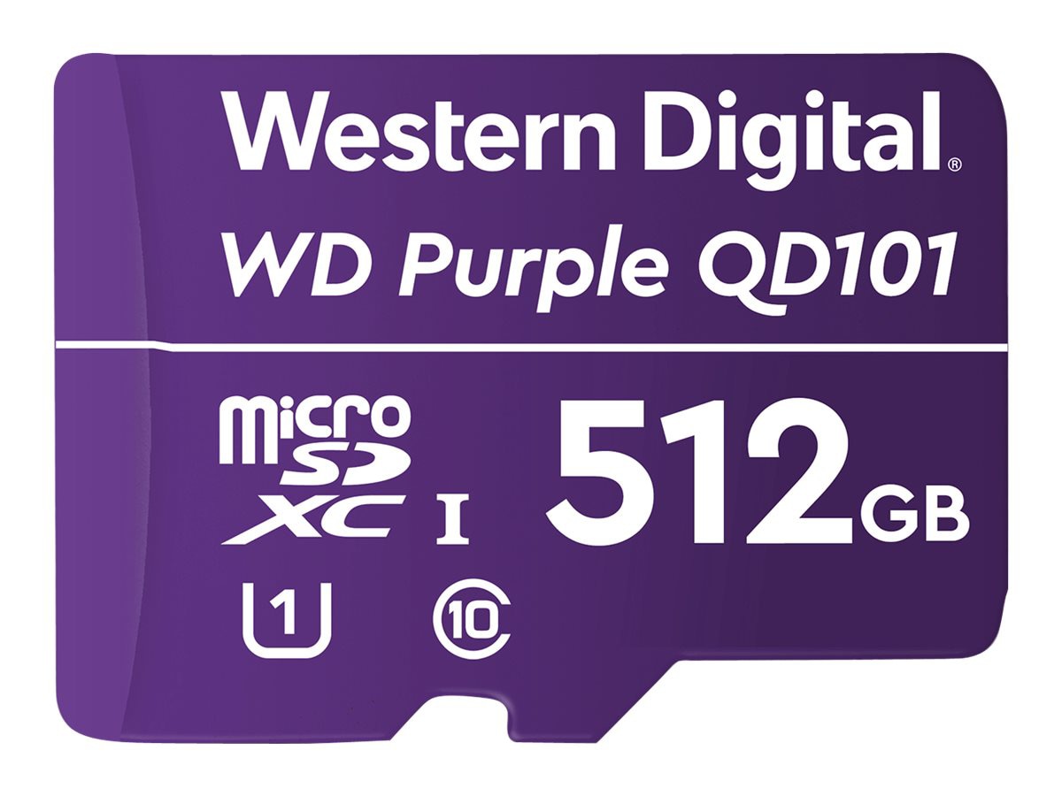 WD Purple SC QD101 WDD512G1P0C - flash memory card - 512 GB - microSDXC UHS