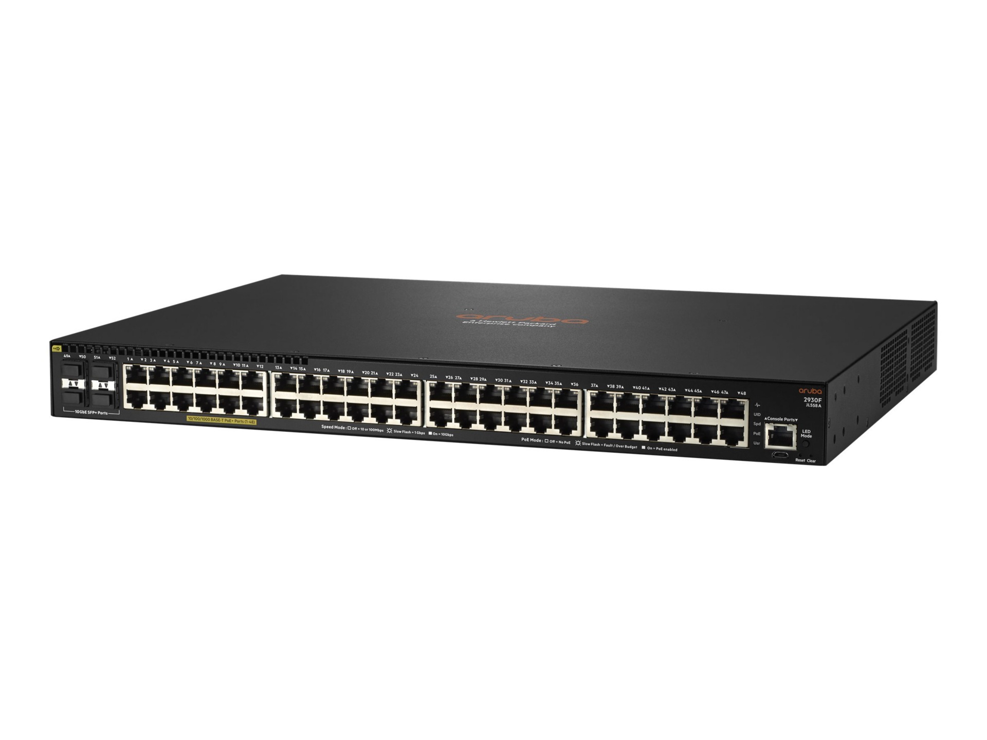 HPE Aruba 2930F 48G PoE+ 4SFP+ - Central Managed - switch - 48 ports - mana