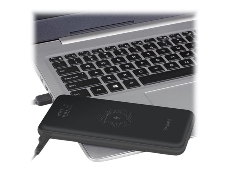 Aluratek wireless power bank - Li-Ion - USB, 24 pin USB-C - 18 Watt