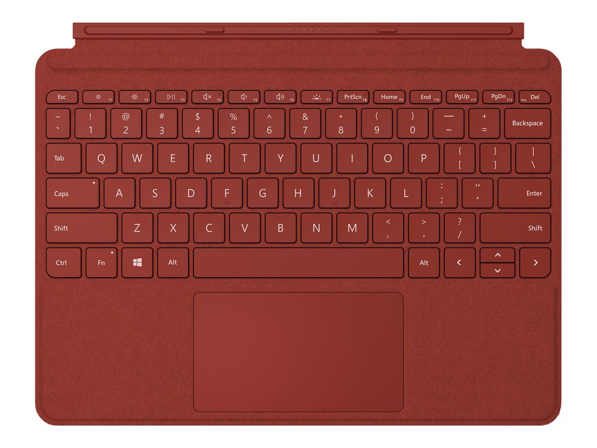 Microsoft Surface Go Type Cover - keyboard - with trackpad, accelerometer - English - poppy red