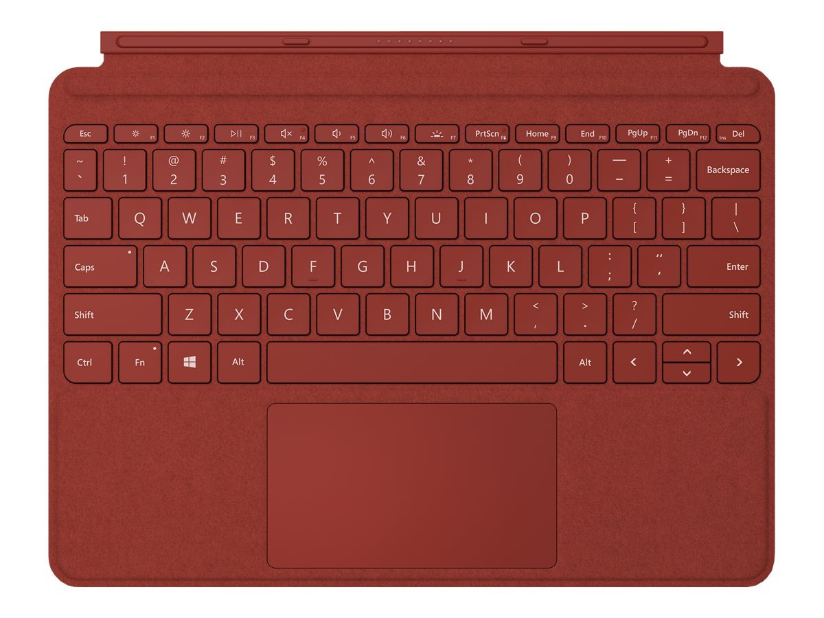 Microsoft Surface Go Type Cover - keyboard - with trackpad, accelerometer - English - poppy red Input Device