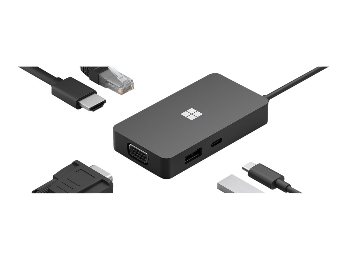 Microsoft USB-C Travel Hub - docking station - USB-C - VGA, HDMI - GigE -  1E4-00001 - Docking Stations & Port Replicators 