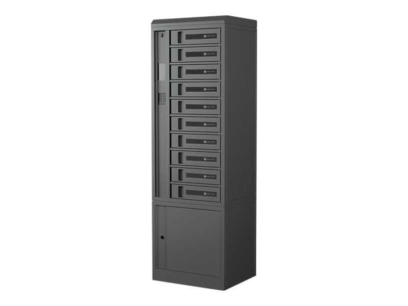 Bretford TechGuard Connect TCLAKS600EF22 - cabinet unit - for 10 notebooks/tablets/cellular phones - charcoal