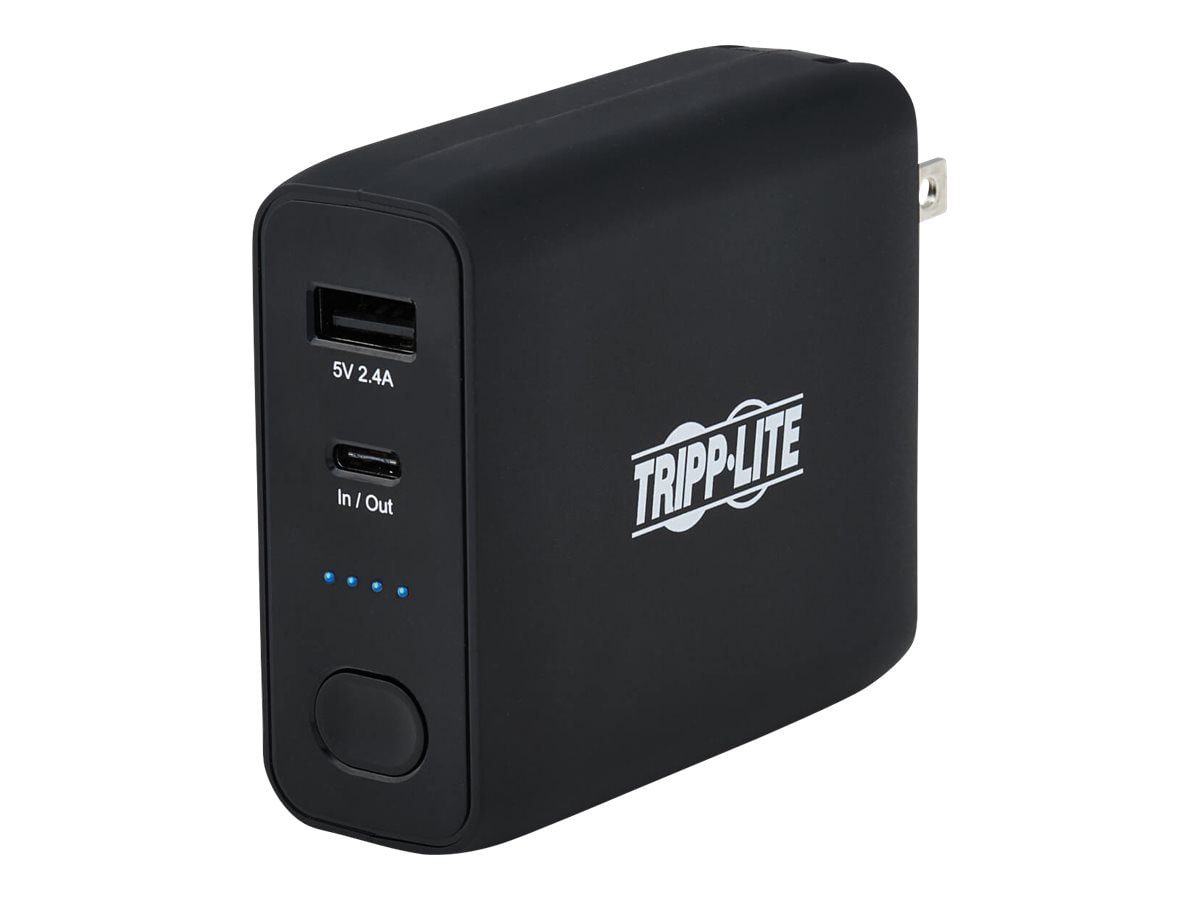 Tripp Lite Portable USB Mobile Power Bank Battery Wall Charger Combo 5K mAh