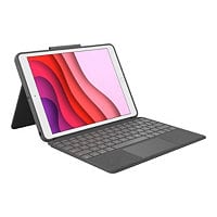 Logitech Combo Touch Keyboard Case for iPad (7th, 8th & 9th gen) - keyboard and folio case - with trackpad - graphite