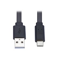 Eaton Tripp Lite Series USB-A to USB-C Flat Cable - M/M, USB 2.0, Black, 6