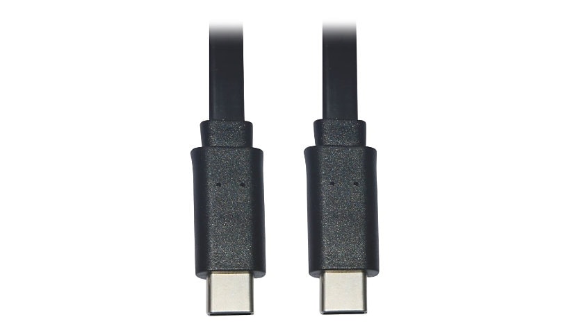 Eaton Tripp Lite Series USB-C Flat Cable (M/M), USB 2.0, Black, 3 ft. (0.91 m) - USB-C cable - 24 pin USB-C to 24 pin